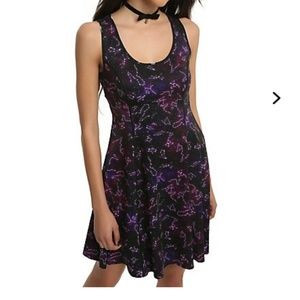 Reversible fit flare Galaxy dress.